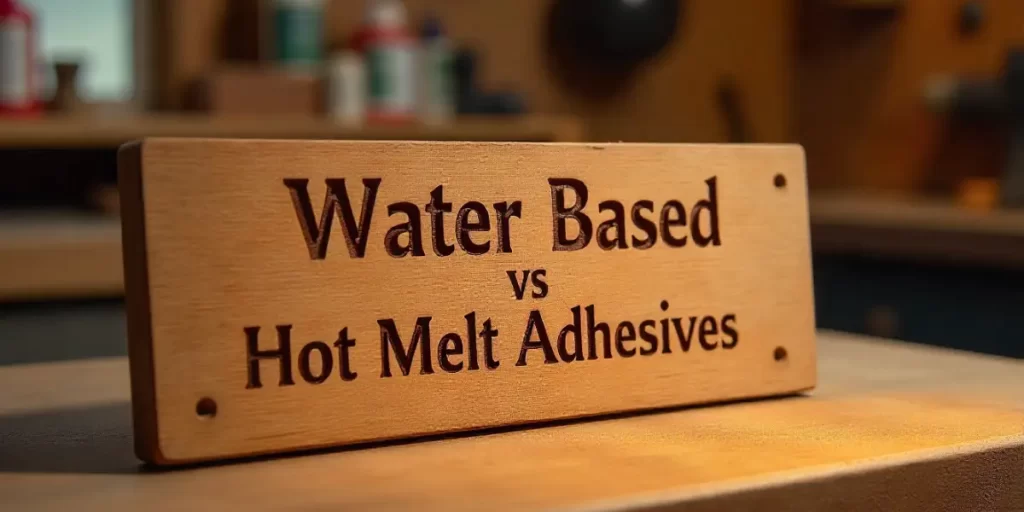 industrial adhesives, hot melt glue, water based adhesive, packaging adhesive comparison, eco-friendly glue, adhesive bonding strength, fast setting glue, adhesive drying time, sustainable adhesives, adhesive for packaging lines, water based vs hot melt adhesives
