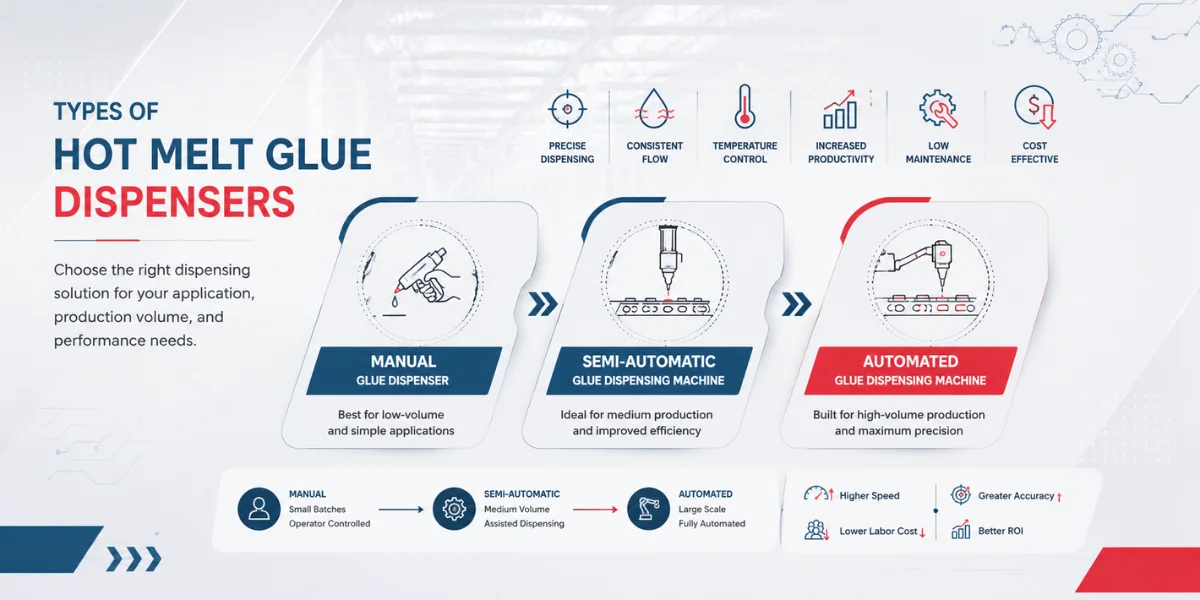 What are the essential features of a high-performance hot melt adhesive dispenser, Mahisa Packaging